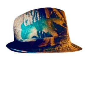NWOT VTG Unisex Tropical Printed Fedora Hat